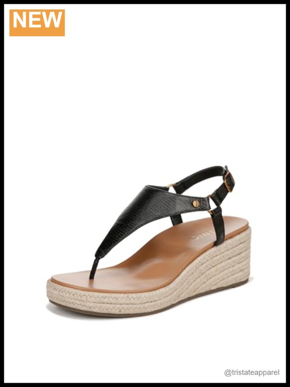 Vionic Kirra Wedge Sandal Leather Slingback Arch Support